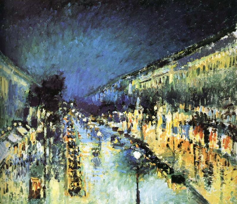 Camille Pissarro Montmartre Street Night